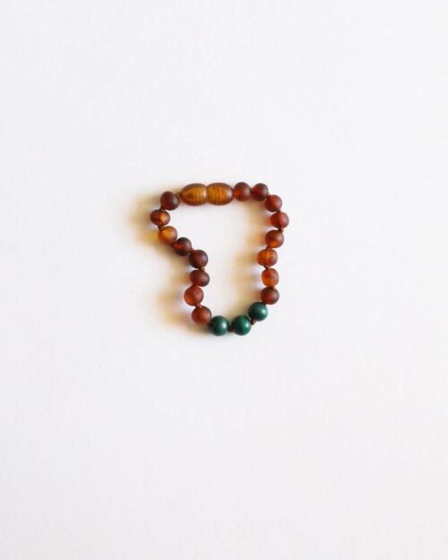Raw Cognac Amber + African Jade