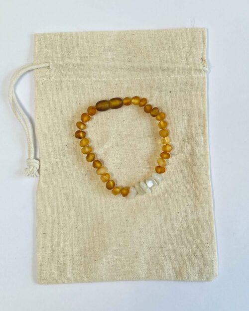 Raw Honey Amber + Moonstone Chips