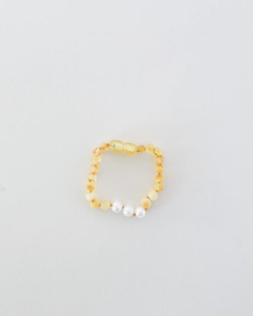 Raw Honey Amber + Pearls