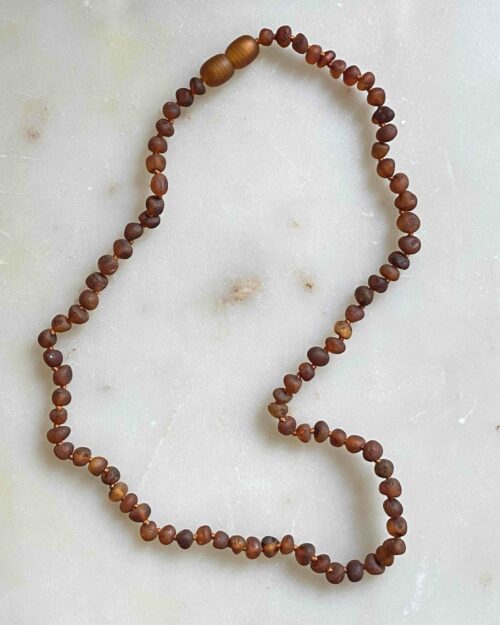 Raw Cognac Amber Necklace